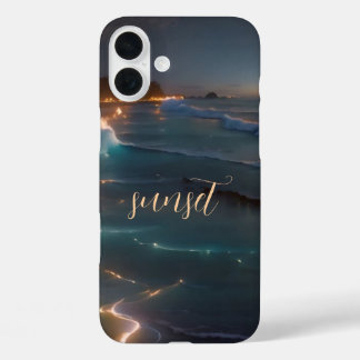 Sunset Ocean Monogrammed Case- Mate iPhone iPhone 16 Plus Case
