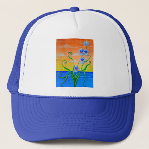 Sunset Ocean Orchids Trucker Hat