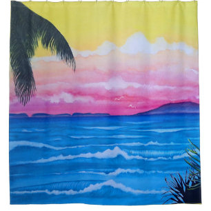 Sunset Ocean  Shower Curtain