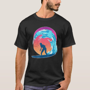 Sunset Ocean Surfer Sea Surfboard Surf Waves Sport T-Shirt
