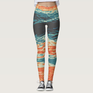 Sunset/Ocean/Wave/Sea Leggings