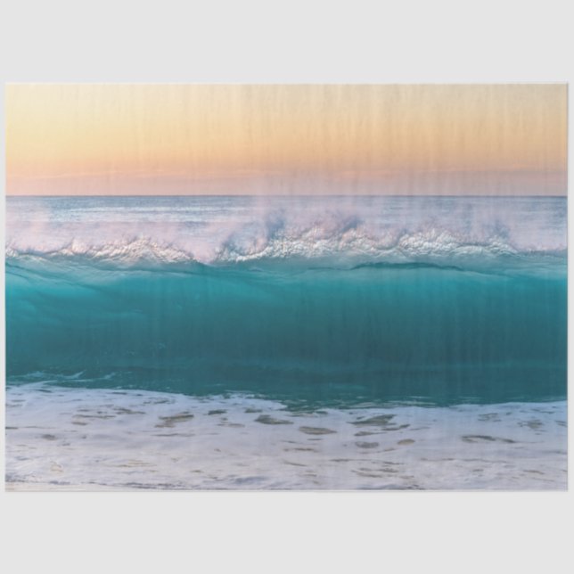 Sunset Ocean Waves Decoupage Tissue Paper (Front)