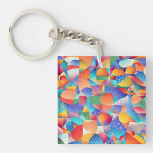 Sunset Ocean Waves Key Ring