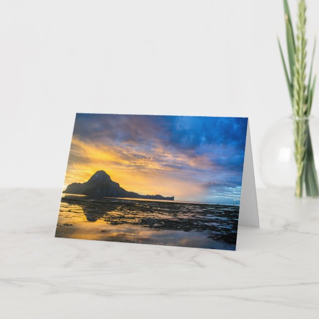Sunset Of Bay Of El Nido Card (Front)