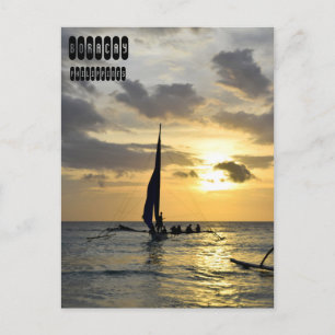 Sunset of Boracay, Philippines Postcard