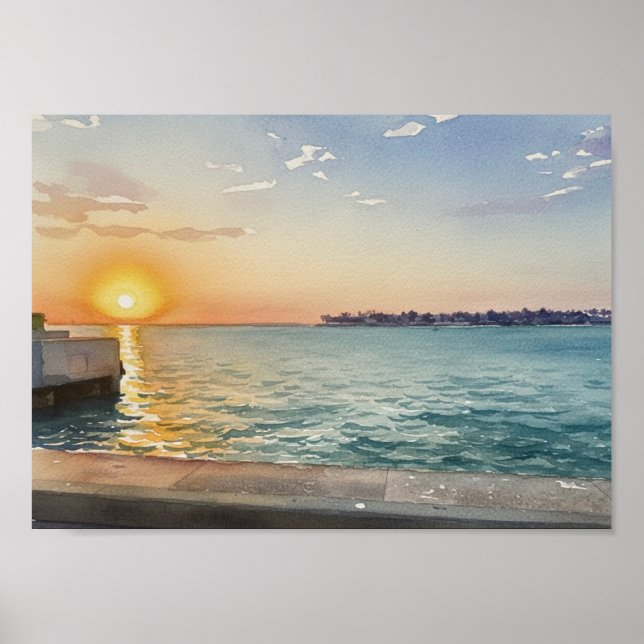 Sunset of the Harbour Poster (Front)