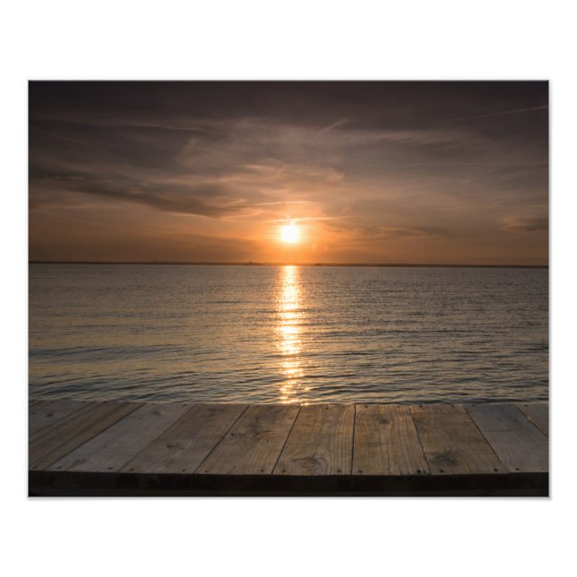 Sunset off of dock photo print (Front)