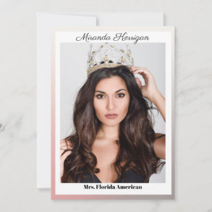 Sunset Ombre Pageant Autograph Card