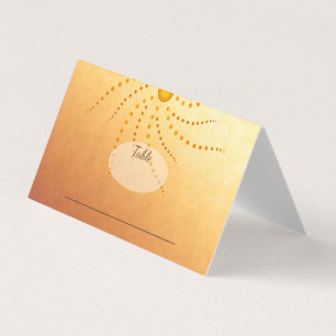 Sunset ombre rays of sunlight dots mandala wedding