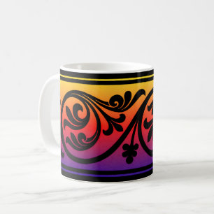 Sunset Ombre Style Art Deco Mug Cup