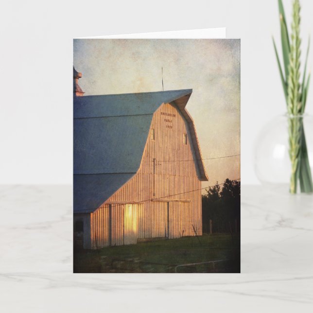 Sunset on a Barn Card (Front)