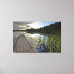 Sunset On A Small Lake Canvas Print