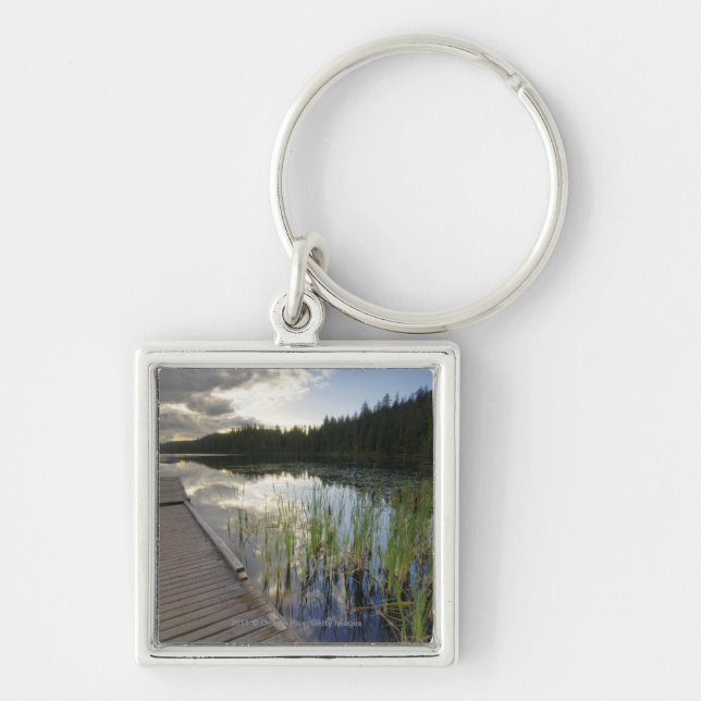Sunset On A Small Lake Key Ring (Front)