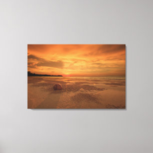 Sunset On A Thai Beach Canvas Print