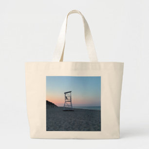 Sunset on Cape Cod Beach Large Tote Bag
