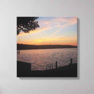 SUNSET ON CAYUGA LAKE   CANVAS PRINT