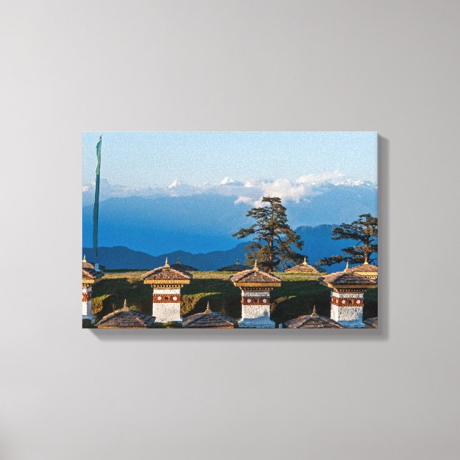 Sunset on Dochula Pass - Bhutan, Himalaya Canvas Print (Front)