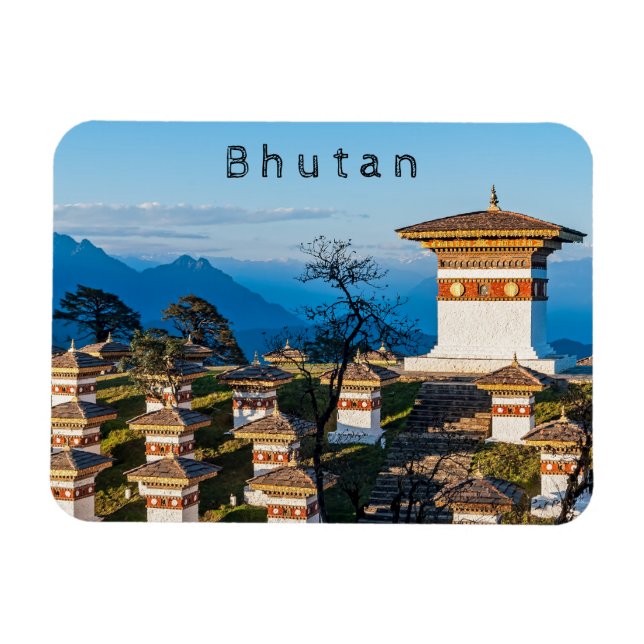 Sunset on Dochula Pass - Bhutan, Himalaya Magnet (Horizontal)