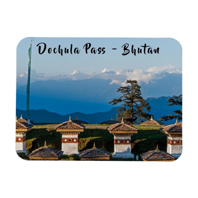 Sunset on Dochula Pass - Bhutan, Himalaya Magnet (Horizontal)