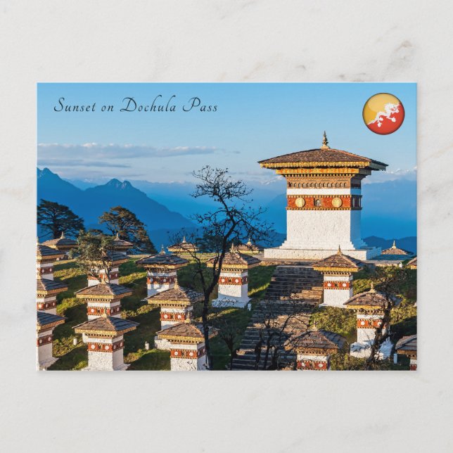 Sunset on Dochula Pass - Bhutan, Himalaya Postcard (Front)