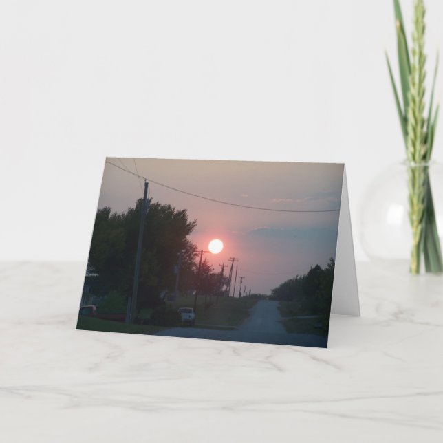 Sunset On Helmet Road Card (Front)