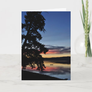 Sunset on Hood Canal - Frameable Art Card