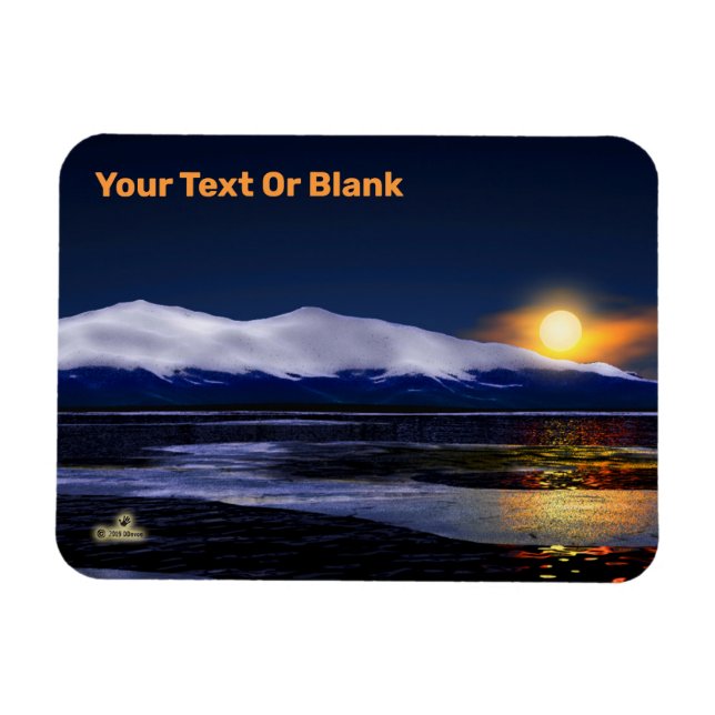 Sunset On Ice Magnet (Horizontal)
