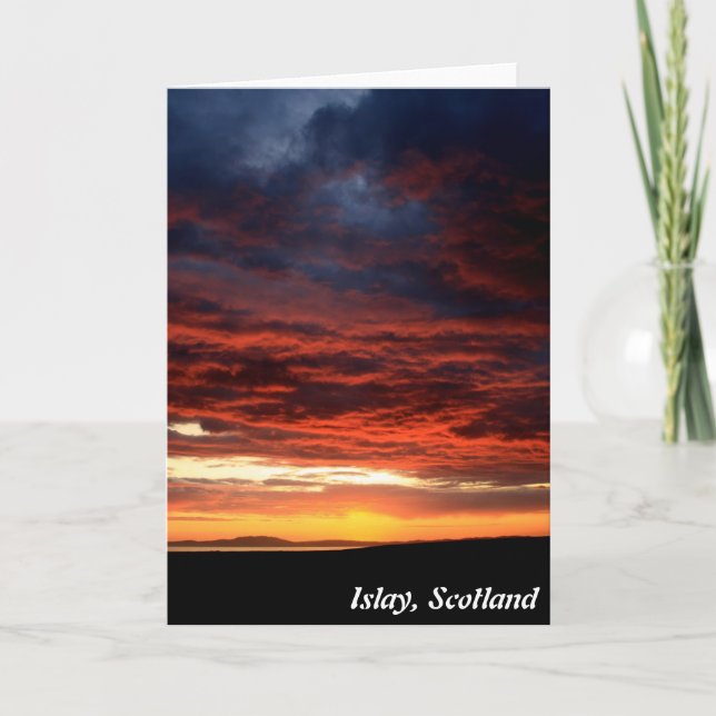 Sunset on Islay, Scotland Card (Front)