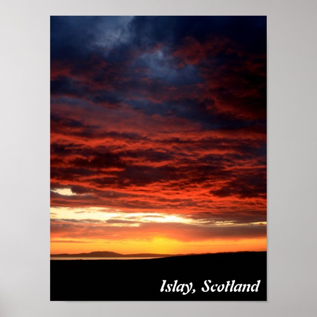 Sunset on Islay, Scotland Poster (Front)
