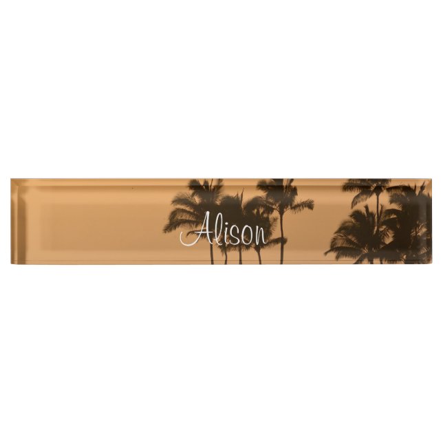 Sunset on Kauai Nameplate (Front)