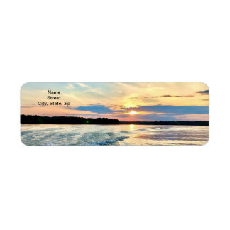 Sunset on Lake Oconee Return Address Label