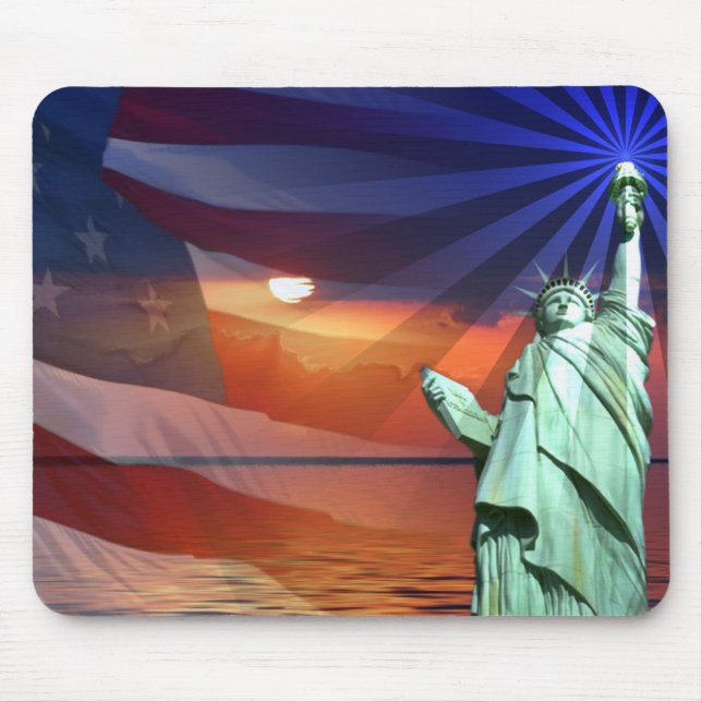 Sunset on Liberty Mouse Pad (Front)