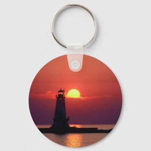 Sunset On Lighthouse Key Ring