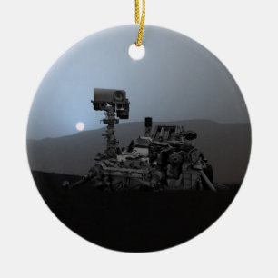 Sunset on Mars Curiosity Rover Ceramic Tree Decoration