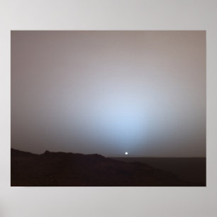 Sunset On Mars- Taken From The Mars Rover- 5-19-05 Poster