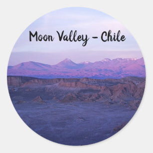 Sunset on Moon Valley - Chile Classic Round Sticker