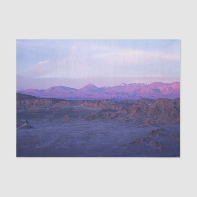 Sunset on Moon Valley - Chile Postcard Tissue Paper (Front)