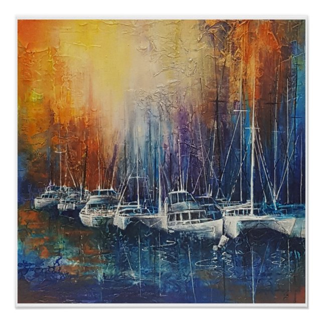 "Sunset on Moreton Bay" Poster (Front)