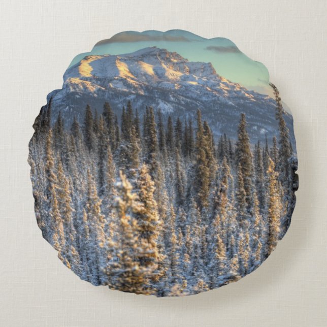 Sunset on Mount Fellows Round Cushion (Front)