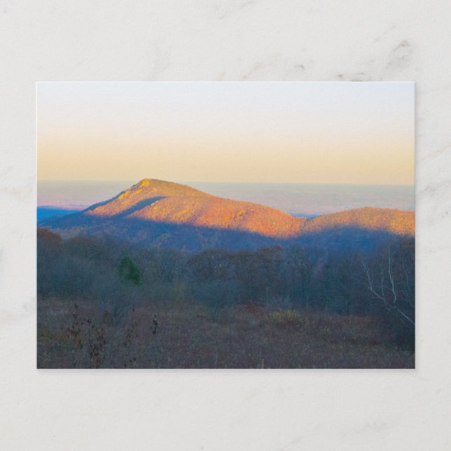 Sunset on Old Rag Mountain, Shenandoah NP, VA Postcard (Front)