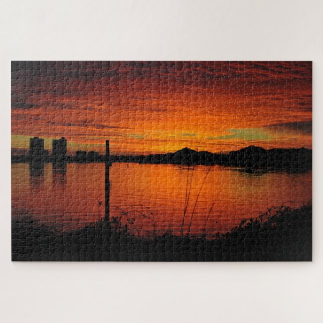 Sunset on Pensacola Beach Jigsaw Puzzle (Horizontal)