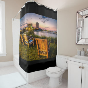 Sunset on Pensacola Beach photo Shower Curtain