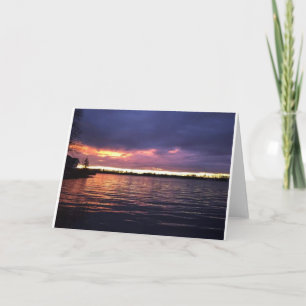 Sunset on Pine Lake Card