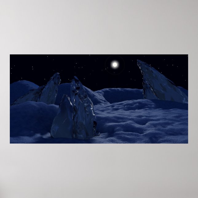 Sunset on Pluto Poster (Front)