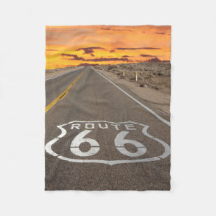 Sunset on Route 66 Fleece Blanket