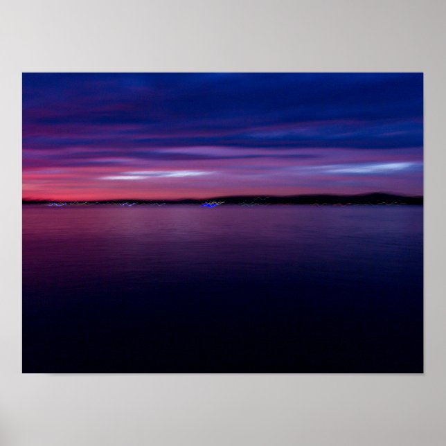 Sunset on Seneca Lake, Ohio Poster (Front)