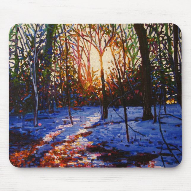 Sunset on snow 2010 mouse pad (Front)
