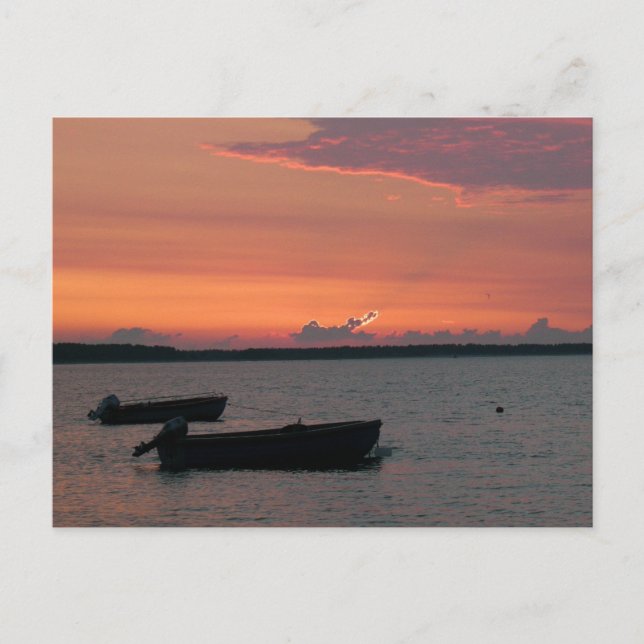 Sunset on the Baltic Sea Postcard (Front)