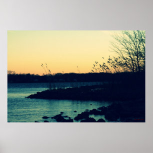 Sunset on the Bay #4015 Poster