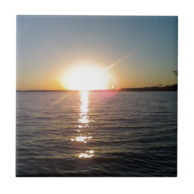 Sunset on the Bayou Tile (Front)